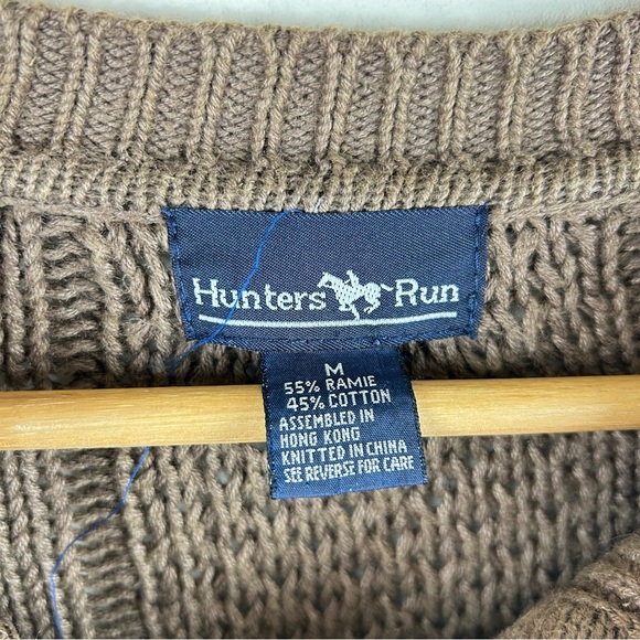 Vtg Hunters Run Women’s Cable Knit Henley Sweater. Size M - Picture 3 of 8